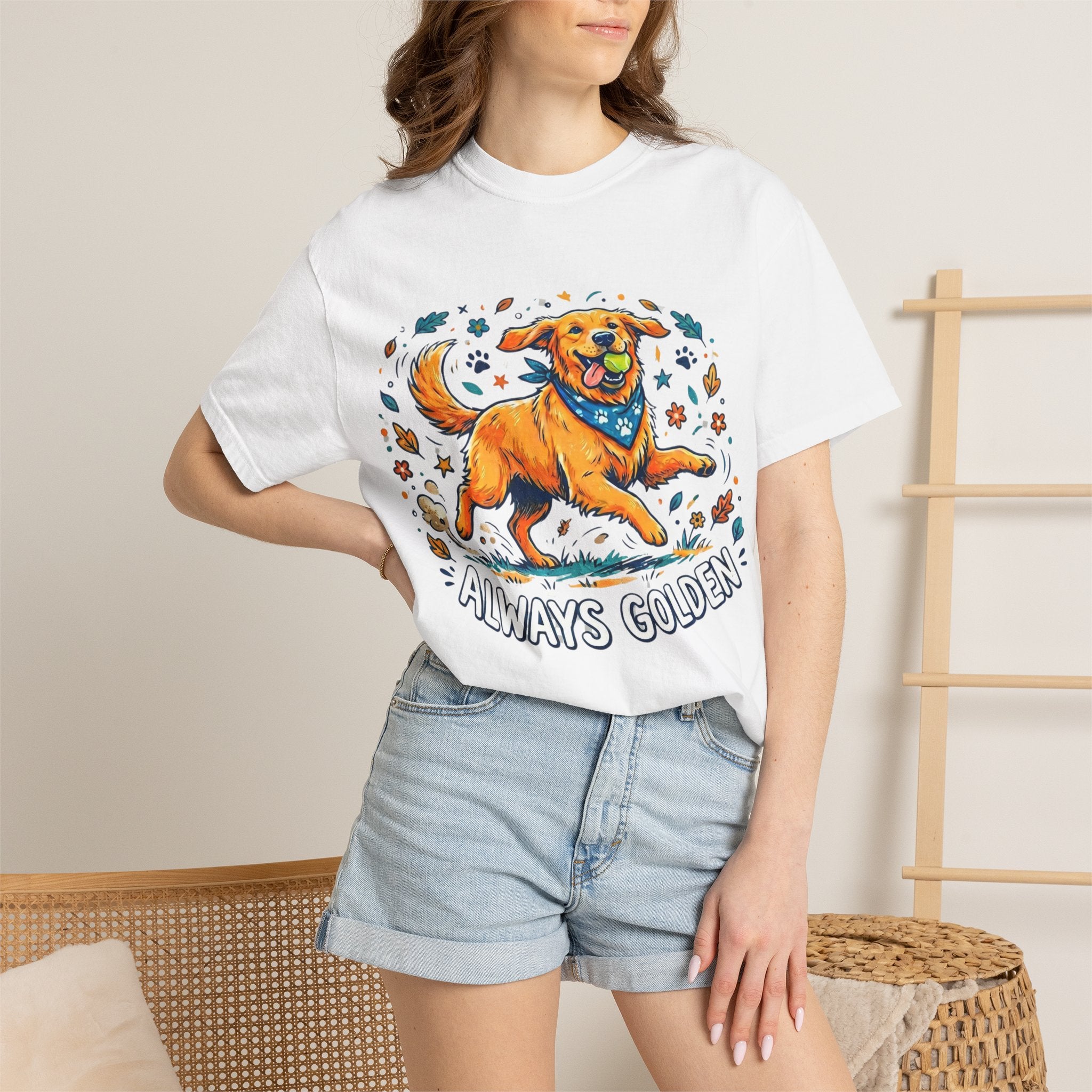 Always Golden T-Shirt — Happy Golden Retriever Graphic Tee