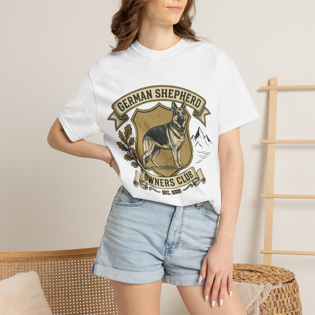 German Shepherd Owners Club T-Shirt - Vintage Shield Dog Tee
