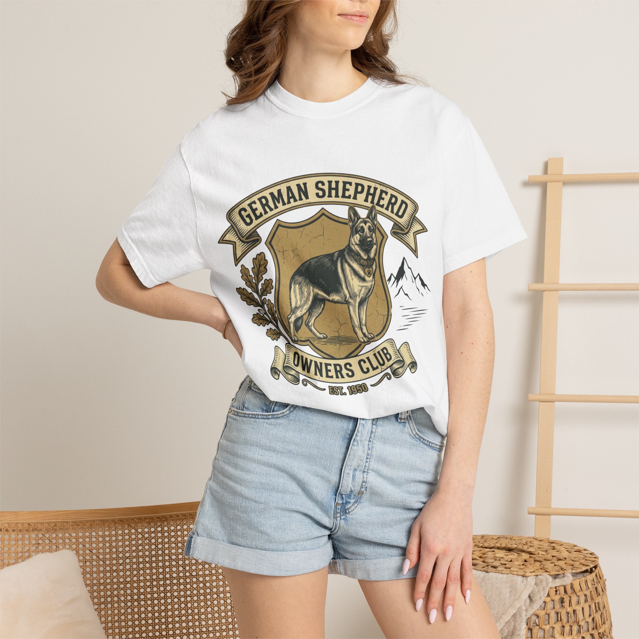 German Shepherd Owners Club T-Shirt - Vintage Shield Dog Tee