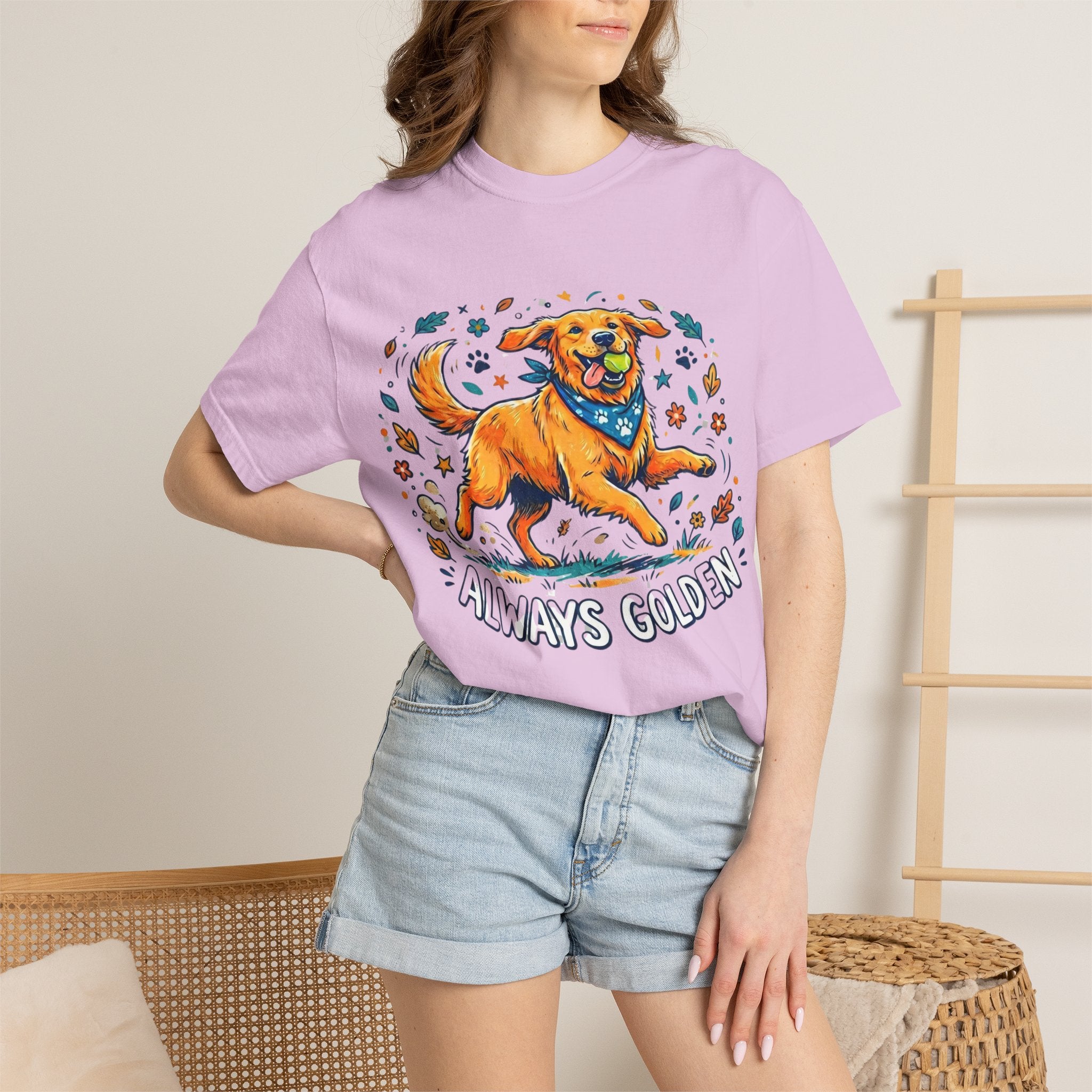 Always Golden T-Shirt — Happy Golden Retriever Graphic Tee